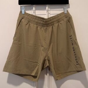 Thousand Miles Men's Size Medium Tan Athletic Shorts